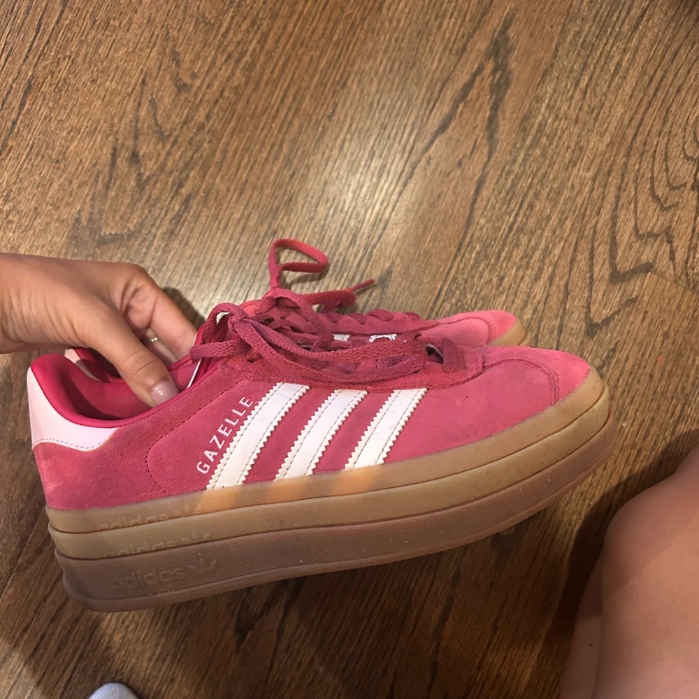 Pink Adidas Gazelles!!!